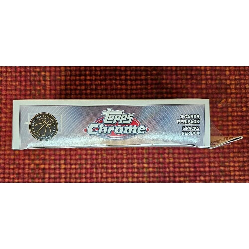 One 2023-24 Topps Chrome Basketball Hanger Box New Sealed 4 Packs NBA Wembanyama - Picture 8 of 8